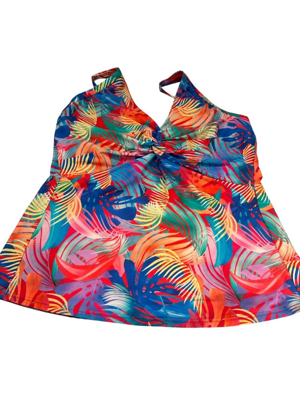 Sunsets Copacabana Tropical Halter Tankini Top Womens Adjustable Straps Built In